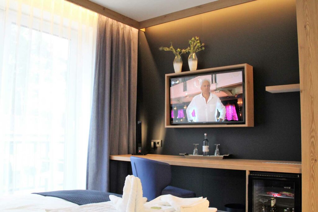 Blick in das Standardzimmer im Privat & Boutique Hotel Lenz in Fünfseen