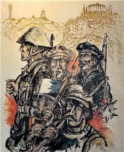 Franz Beckens, Sieg der Arbeiterklasse, Öl, Leinwand, 90 x 110 cm